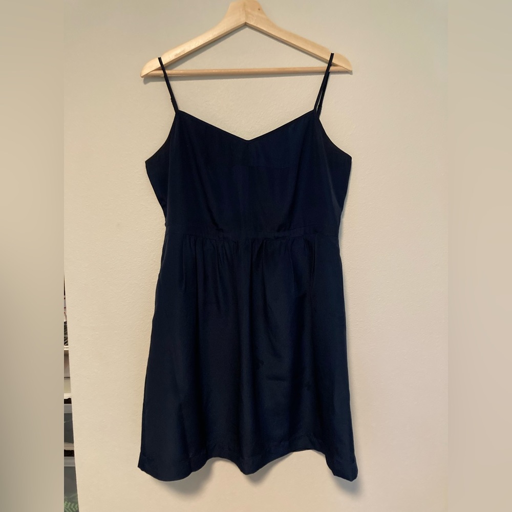 J. Crew navy strappy woven dress size 12